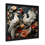 Love white and blue chicken plumage - Chicken Bedroom Wall Art