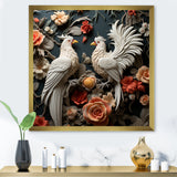 Love white and blue chicken plumage - Chicken Bedroom Wall Art