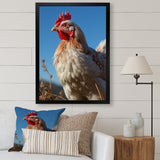 Rooster portrait photo - Chicken Canvas Wall Art