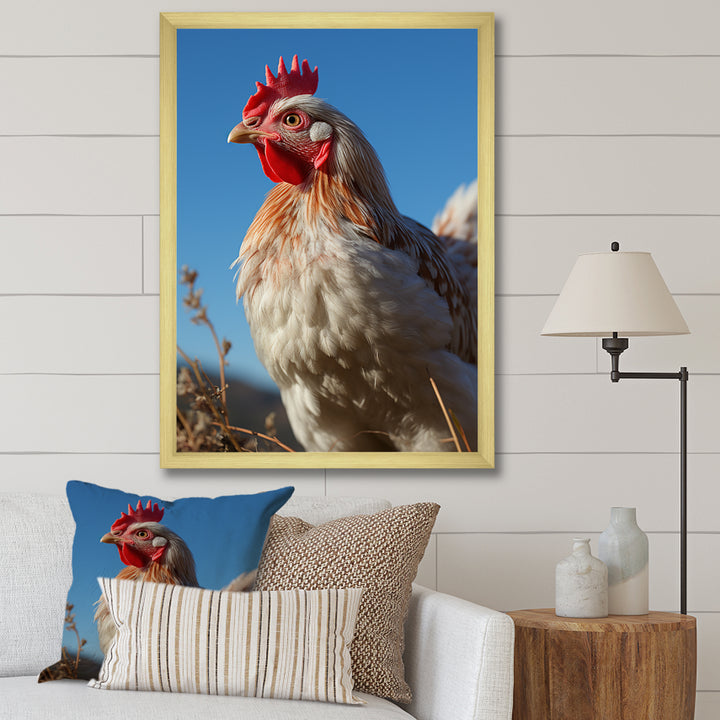 Rooster portrait photo - Chicken Canvas Wall Art