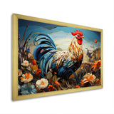 Rooster floral farm meadow - Rooster Wall Decor