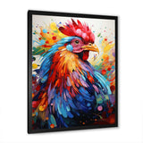 Colorful Rooster popart - Animals Canvas Wall Art