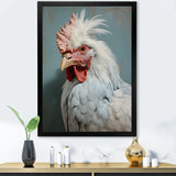Majestic Rooster Portrait - Chicken Large Canvas Wall Art