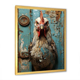 Farmhouse barn  rooster portrait III - Animals Canvas Wall Art