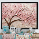 Cherry Blossom Whisper pink and white - Floral Canvas Wall Art