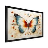 Orange and blue Butterfly pattern - Butterfly Bedroom Wall Art