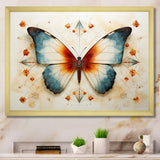 Orange and blue Butterfly pattern - Butterfly Bedroom Wall Art