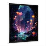Purple and pink Jellyfish Drift - Coastal Animal Large Canvas Wall Art