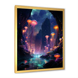Purple and pink Jellyfish Drift - Coastal Animal Large Canvas Wall Art