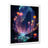 Purple and pink Jellyfish Drift - Coastal Animal Large Canvas Wall Art