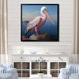 Pink Pelican Poise - Coastal Animal Wall Decor
