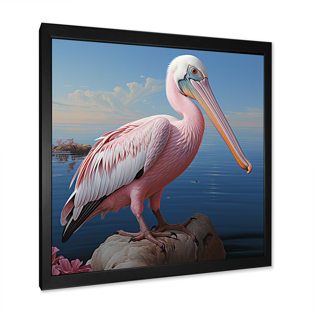 Pink Pelican Poise - Coastal Animal Wall Decor