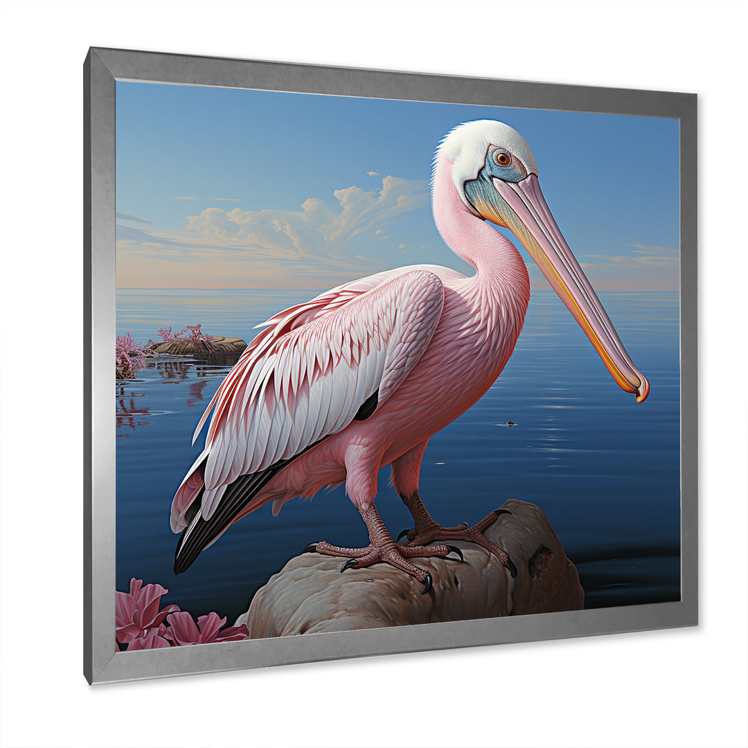 Pink Pelican Poise - Coastal Animal Wall Decor