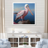 Pink Pelican Poise - Coastal Animal Wall Decor