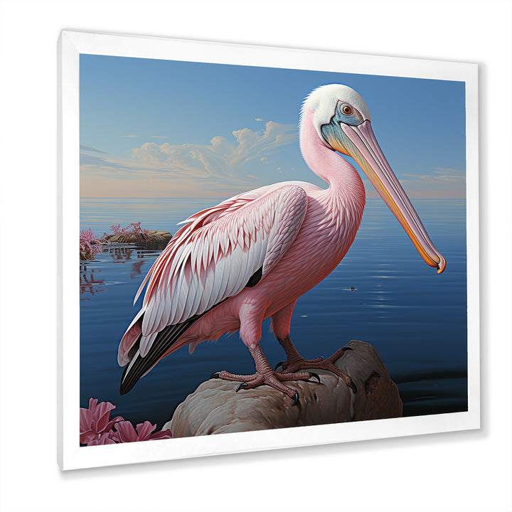 Pink Pelican Poise - Coastal Animal Wall Decor