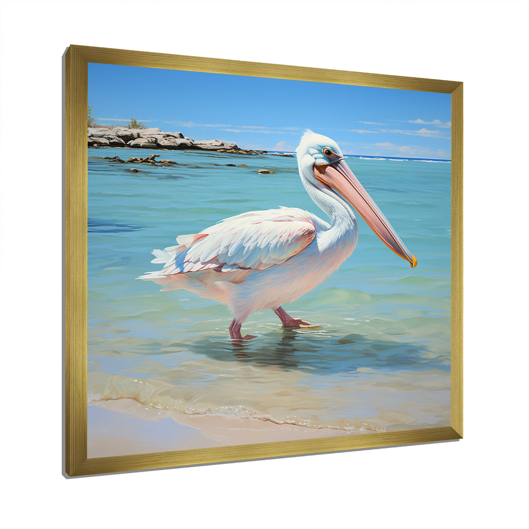 Tropical Pelican Poise - Coastal Animal Wall Art Prints