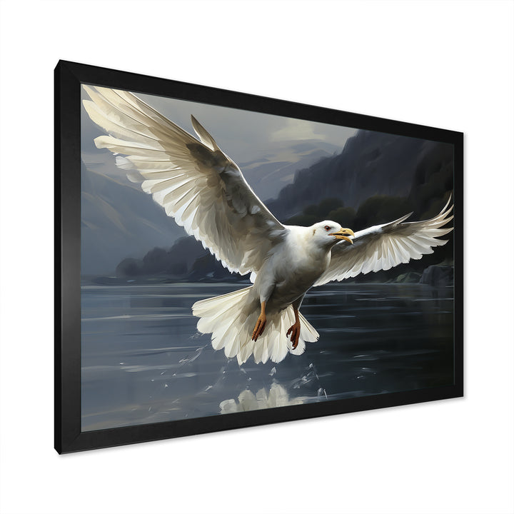 Seagulls Flight - Coastal Animal Large Canvas Wall Art