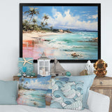 Green Tropical beach Escape I - Coastal Canvas Wall Art