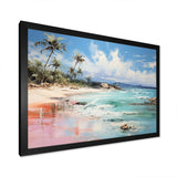 Green Tropical beach Escape I - Coastal Canvas Wall Art