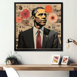 Vintage Obama Collage Chronicles I - People Canvas Wall Art