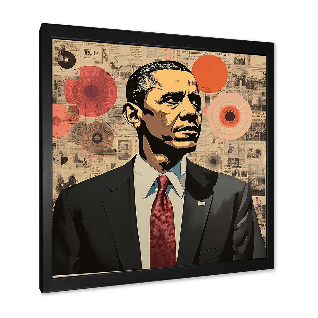 Vintage Obama Collage Chronicles I - People Canvas Wall Art
