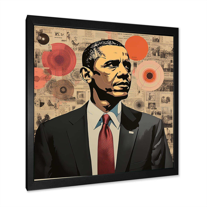 Vintage Obama Collage Chronicles I - People Canvas Wall Art