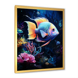 Yellow and blue Marine fish Beauty - Coral Wall Art Prints