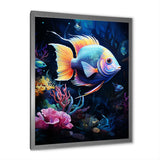 Yellow and blue Marine fish Beauty - Coral Wall Art Prints