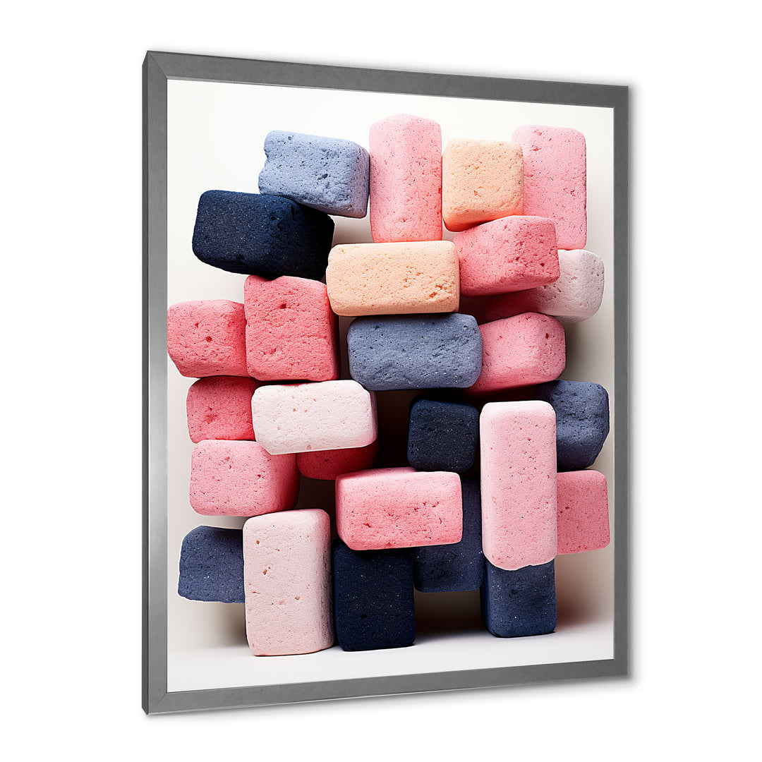Cubist Marine Exploration of coral stick - Pink Coral Wall Art