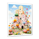 Cubist coral castle children s art - Coral Framed Canvas Art