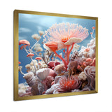 Pink coral Reef Explorations - Coral Large Canvas Wall Art