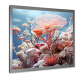 Pink coral Reef Explorations - Coral Large Canvas Wall Art