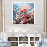 Pink coral Reef Explorations - Coral Large Canvas Wall Art