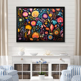 Coral Marine Treasures pattern - Coral Living Room Wall Art