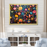 Coral Marine Treasures pattern - Coral Living Room Wall Art