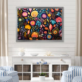 Coral Marine Treasures pattern - Coral Living Room Wall Art