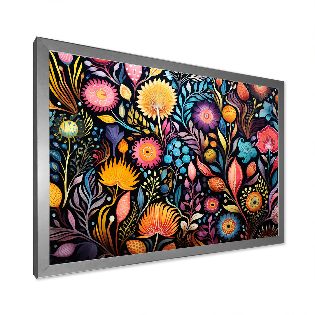 Coral Marine Treasures pattern - Coral Living Room Wall Art
