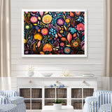 Coral Marine Treasures pattern - Coral Living Room Wall Art