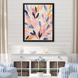 Pink and blue Seabed coral floral - Coral Bedroom Wall Art