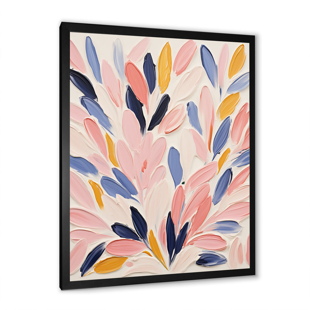 Pink and blue Seabed coral floral - Coral Bedroom Wall Art