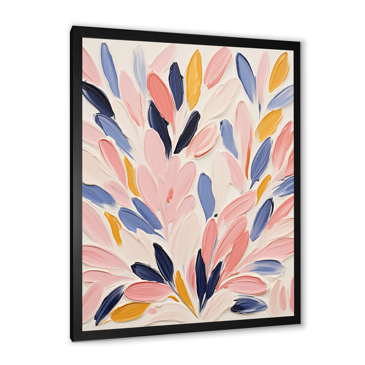 Pink and blue Seabed coral floral - Coral Bedroom Wall Art