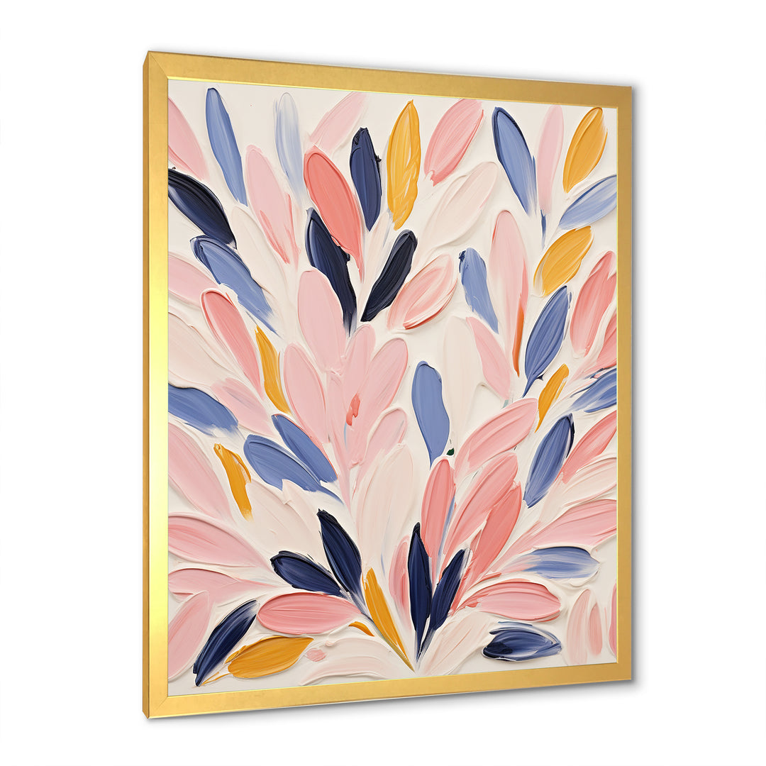 Pink and blue Seabed coral floral - Coral Bedroom Wall Art