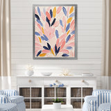 Pink and blue Seabed coral floral - Coral Bedroom Wall Art