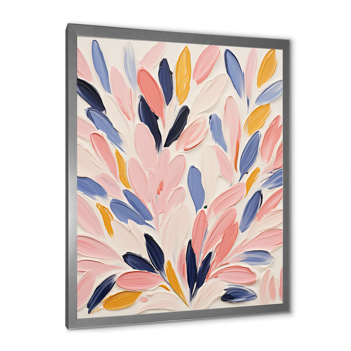 Pink and blue Seabed coral floral - Coral Bedroom Wall Art
