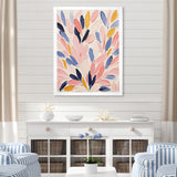 Pink and blue Seabed coral floral - Coral Bedroom Wall Art