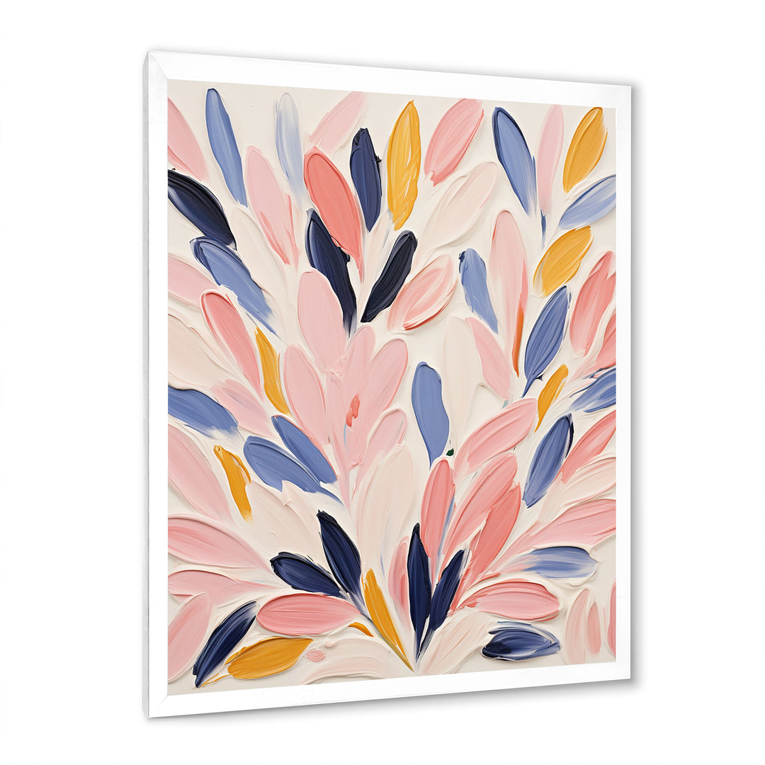Pink and blue Seabed coral floral - Coral Bedroom Wall Art