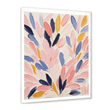 Pink and blue Seabed coral floral - Coral Bedroom Wall Art