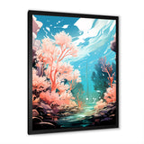 Pop Art Seabed coral Spectacle - Coral Canvas Wall Art