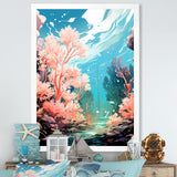 Pop Art Seabed coral Spectacle - Coral Canvas Wall Art