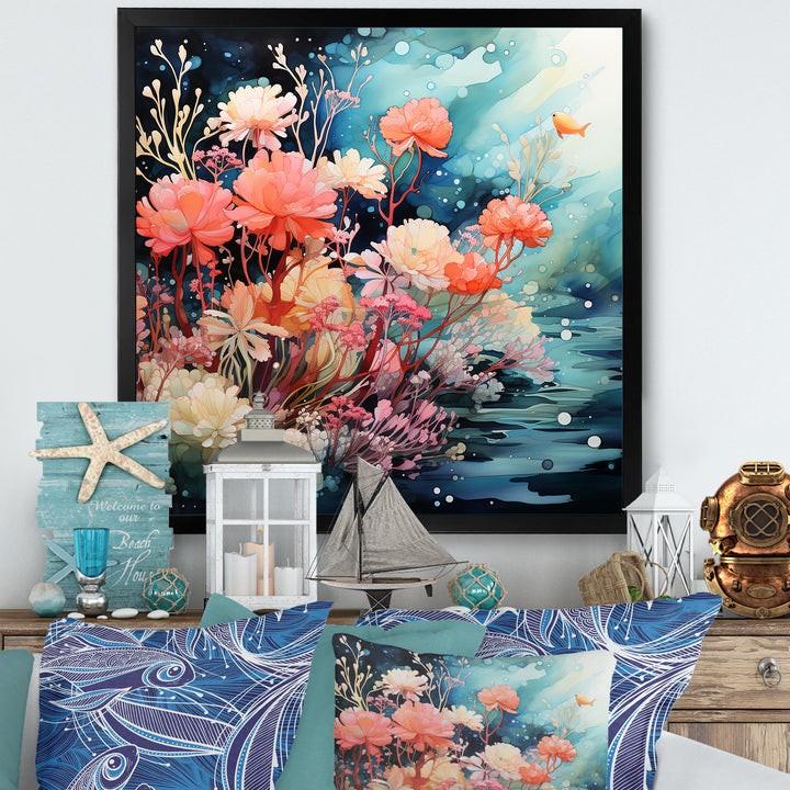 Romantic underwater Coral Paradise - Coral Wall Decor